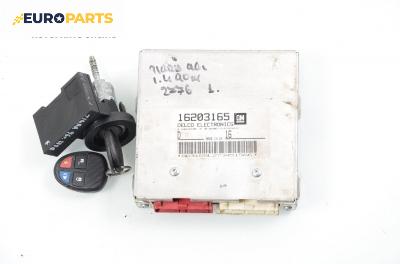 Компютър с контактен ключ и имобилайзер за Opel Tigra Coupe (07.1994 - 12.2000) 1.4 16V, 90 к.с., № 16203165